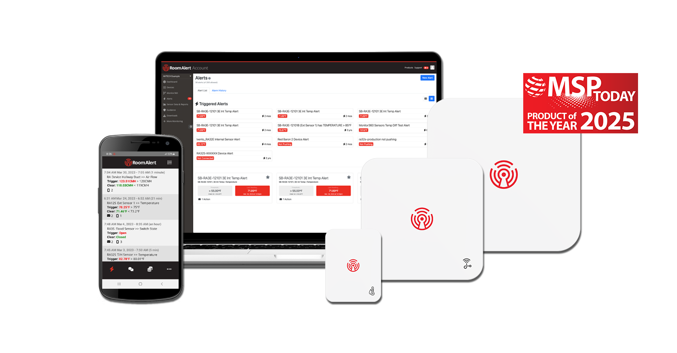 AVTECH’s Room Alert MAX Product Family Wins Prestigious 2025 MSP Today Product of the Year Award