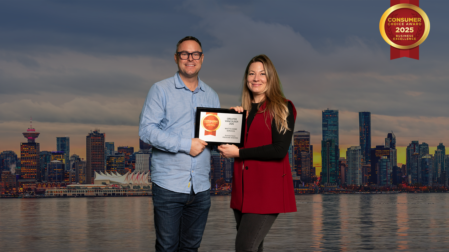 Matt’s Home Services Honoured with 2025 Consumer Choice Award for Pressure Washing in Vancouver